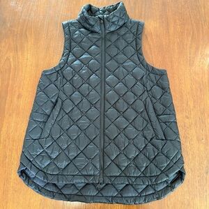 Athleta Black Quilted Vest